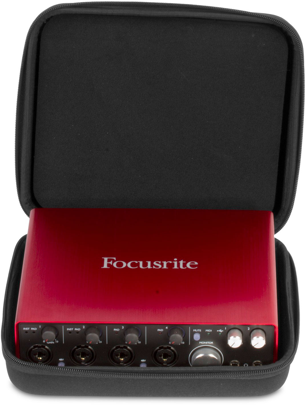U8460BL - UDG CREATOR FOCUSRITE SCARLETT2 2I4/ 6I6/ 18I8/ CLARETT 2PRE HARDCASE BLACK
